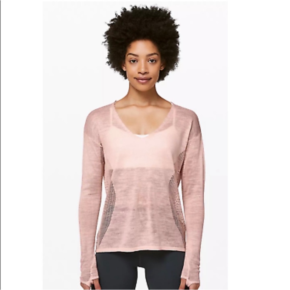 Lululemon Still Movement Sweater *Linen Butter Pink | Size 6
